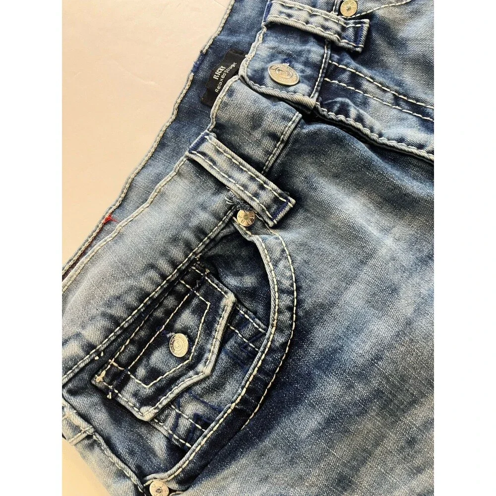 Men's Blue Washed Denim Shorts
